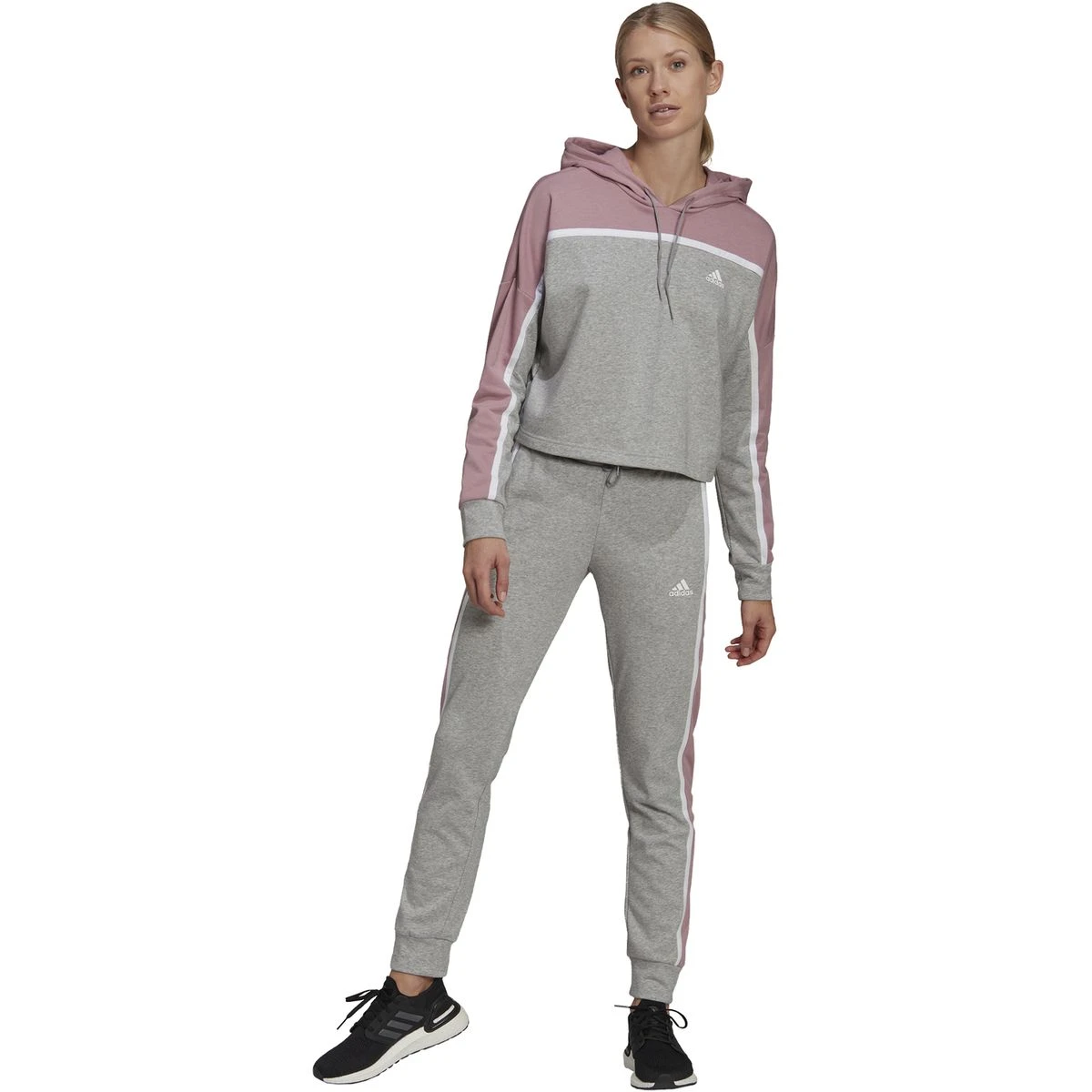 Adidas Sportswear Subtle Block Trainingsanzug Damen 10 Adidas Sportswear Subtle Block Trainingsanzug Damen – Bild 10