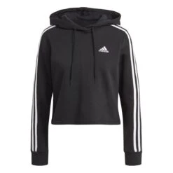 Adidas Essentials 3-Streifen Cropped Hoodie Damen