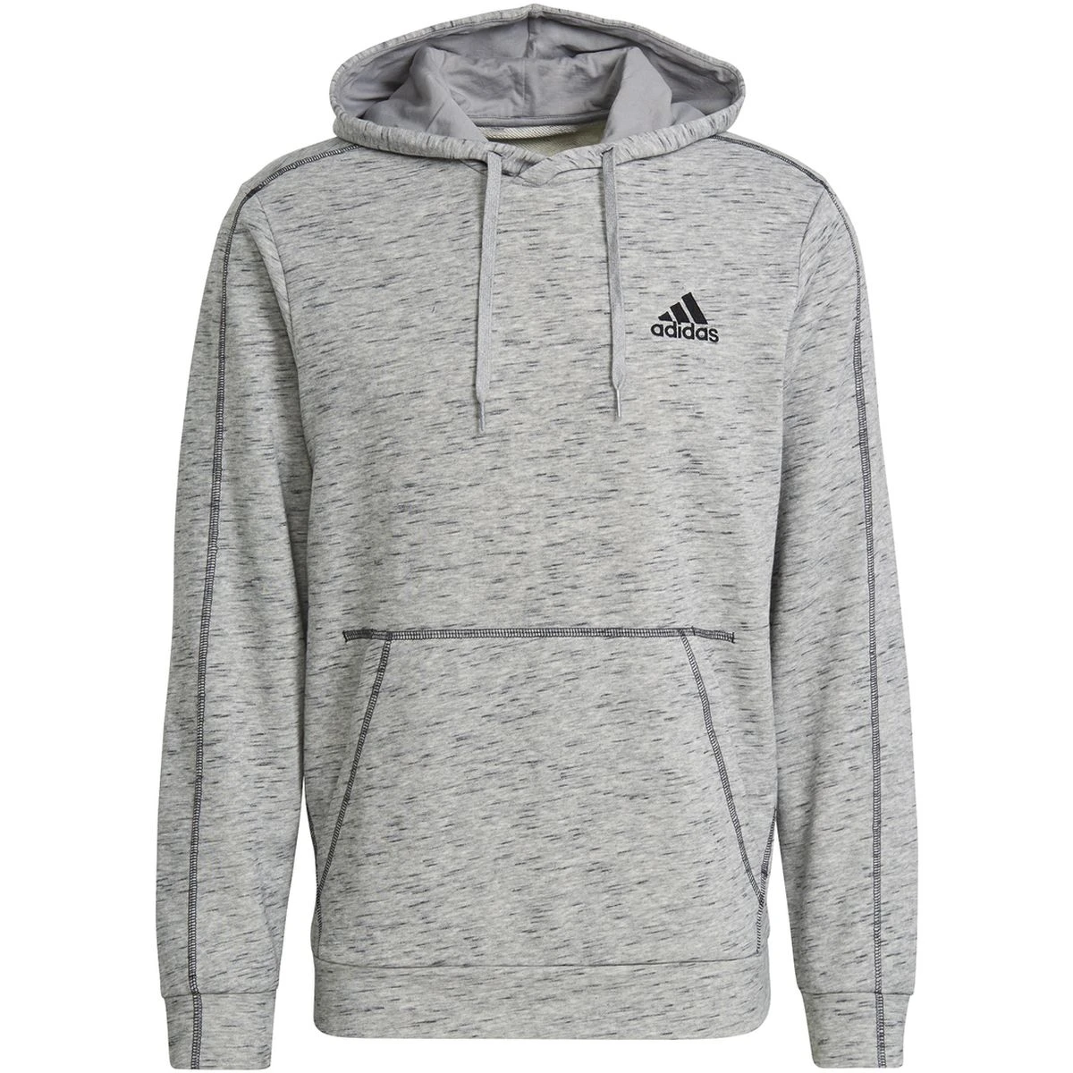 Adidas Essentials Mélange Embroidered Small Logo Hoodie Herren 1 Adidas Essentials Mélange Embroidered Small Logo Hoodie Herren