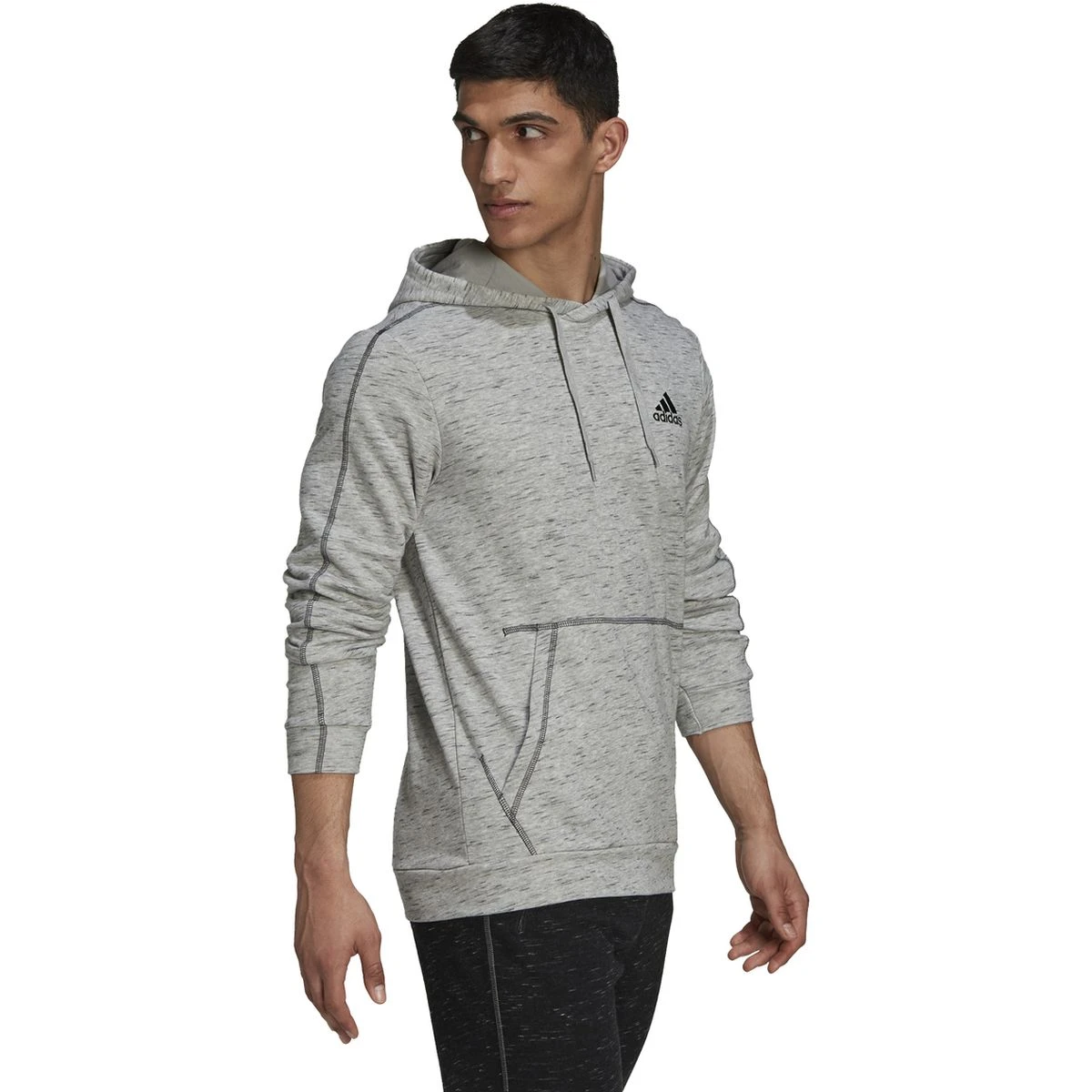 Adidas Essentials Mélange Embroidered Small Logo Hoodie Herren 3 Adidas Essentials Mélange Embroidered Small Logo Hoodie Herren – Bild 3