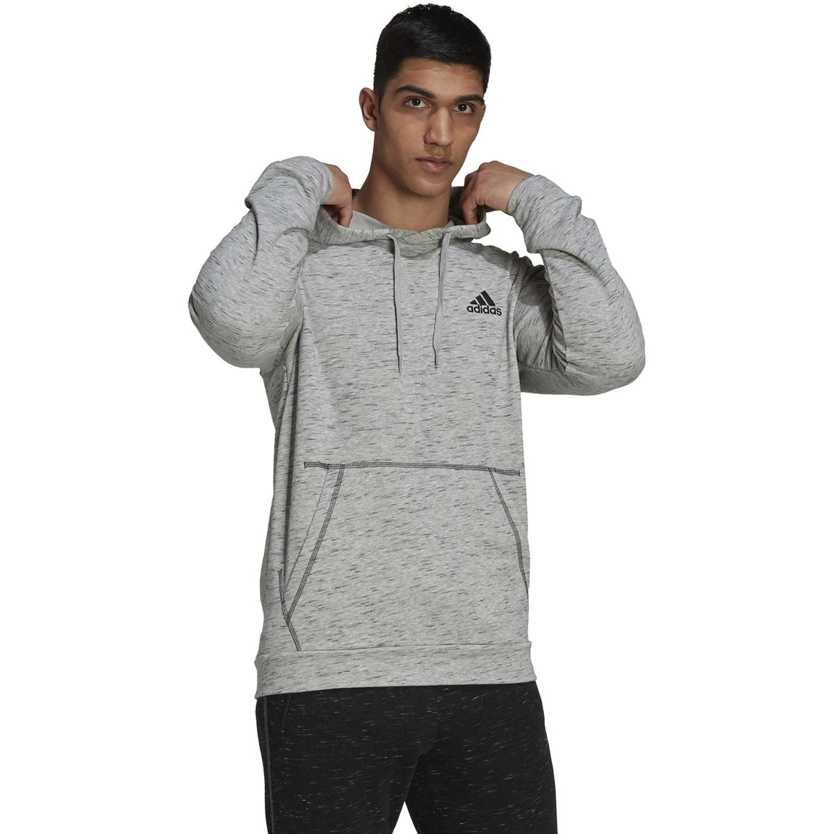 Adidas Essentials Mélange Embroidered Small Logo Hoodie Herren 8 Adidas Essentials Mélange Embroidered Small Logo Hoodie Herren – Bild 8
