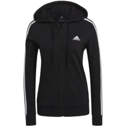 Adidas Essentials Single Jersey 3-Streifen Kapuzenjacke Damen