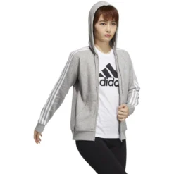 Adidas Essentials Fleece 3-Streifen Kapuzenjacke Damen -Sport 2000 Geschaft adidas gv6021 gv6021 model10