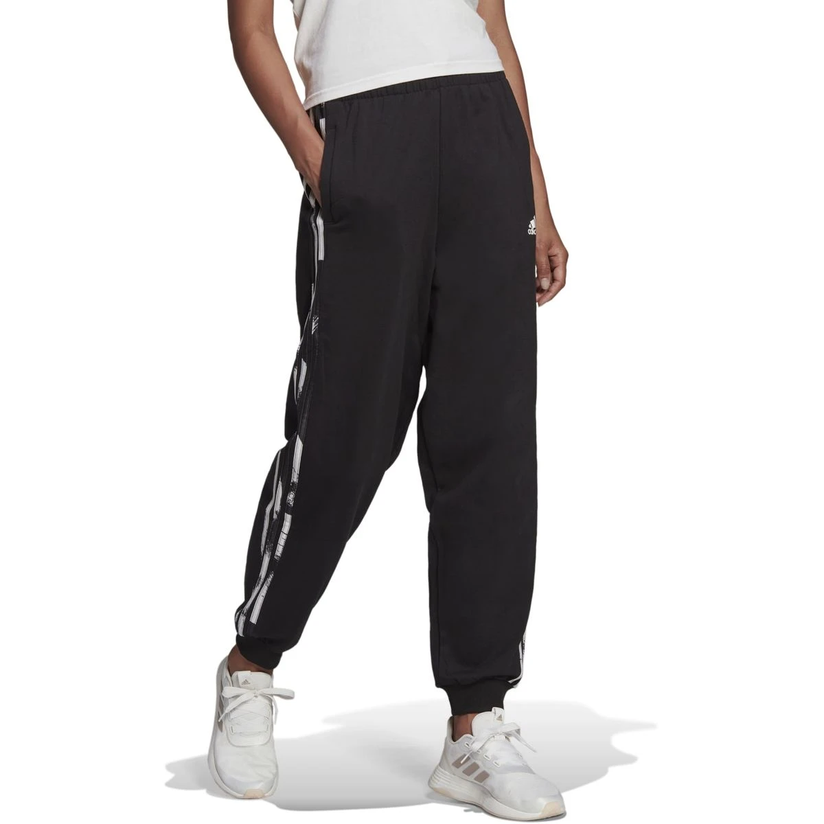 Adidas Essentials Print 3-Streifen Hose Damen 2 Adidas Essentials Print 3-Streifen Hose Damen – Bild 2