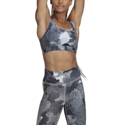 Adidas Powerreact Training Medium-Support Allover Print Sport-BH Damen -Sport 2000 Geschaft adidas hc3719 hc3719 model1