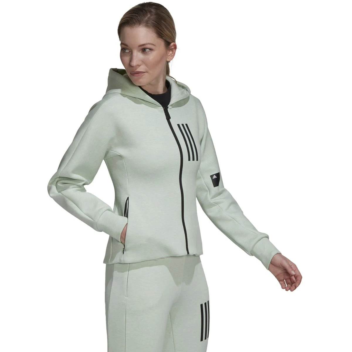 Adidas Mission Victory Slim Fit Kapuzenjacke Damen 3 Adidas Mission Victory Slim Fit Kapuzenjacke Damen – Bild 3