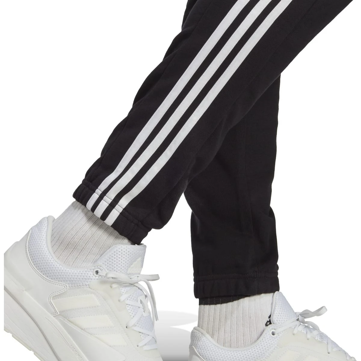Adidas Essentials French Terry Tapered Elastic Cuff 3-Streifen Hose Herren 5 Adidas Essentials French Terry Tapered Elastic Cuff 3-Streifen Hose Herren – Bild 5