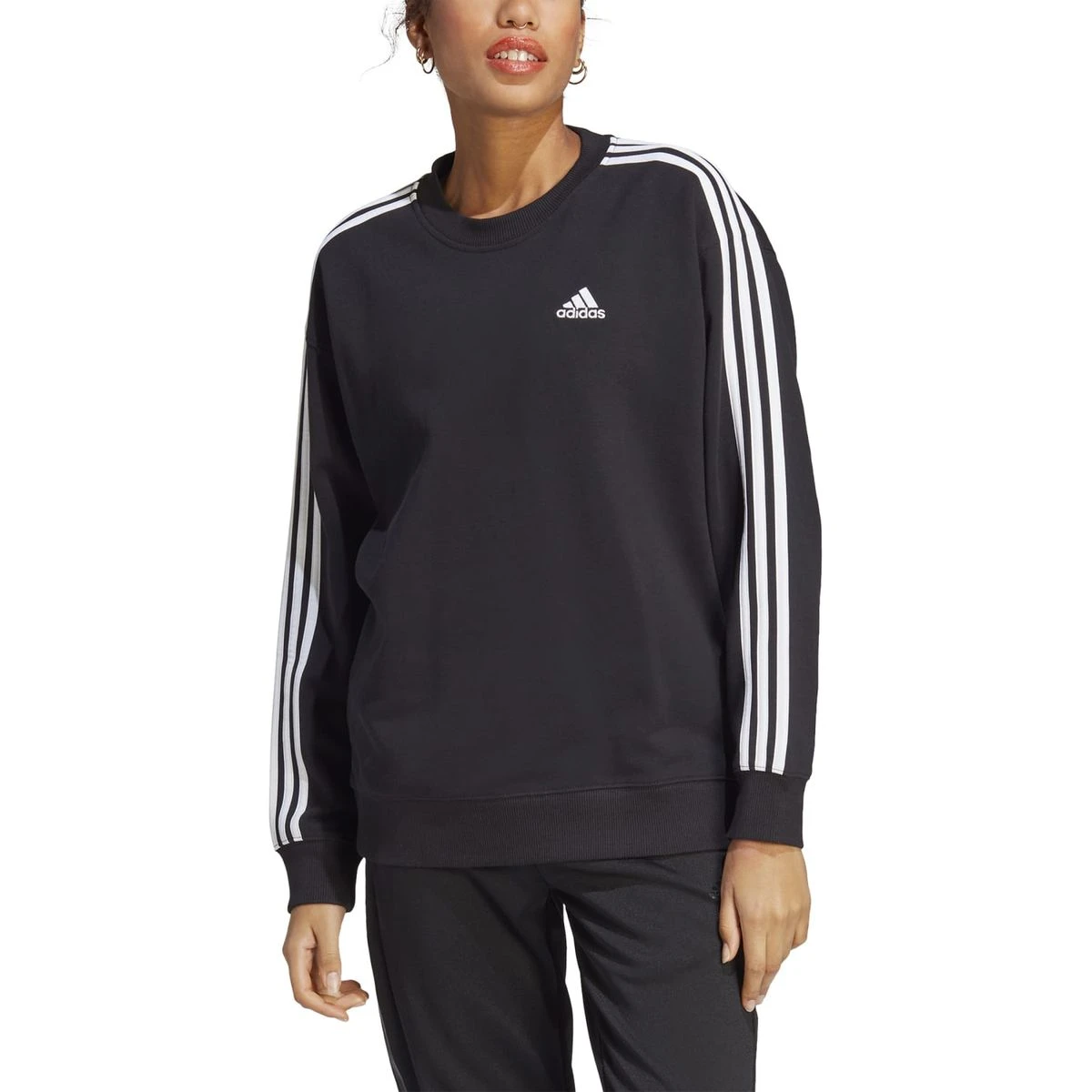 Adidas Essentials 3-Stripes Sweatshirt Damen 2 Adidas Essentials 3-Stripes Sweatshirt Damen – Bild 2