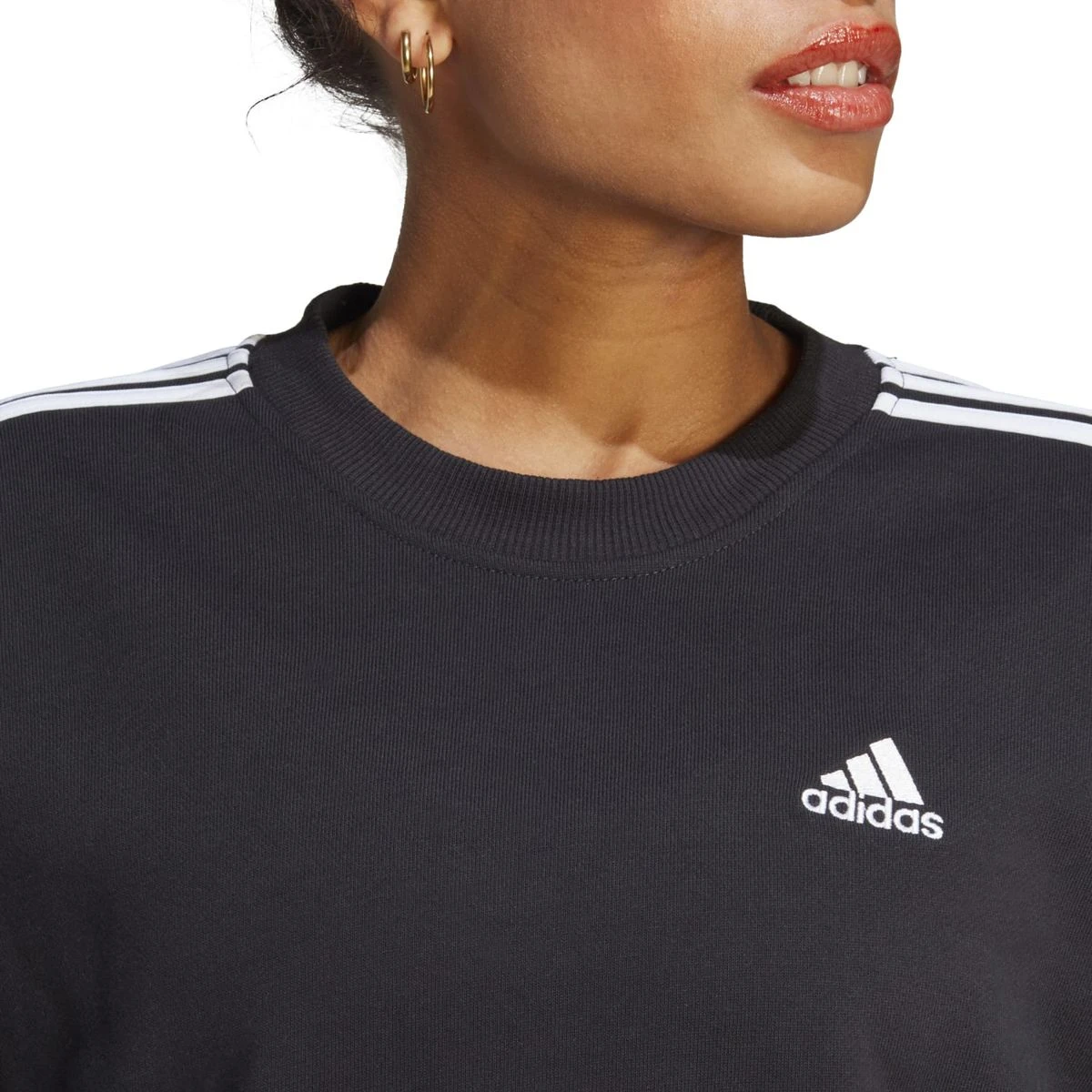 Adidas Essentials 3-Stripes Sweatshirt Damen 5 Adidas Essentials 3-Stripes Sweatshirt Damen – Bild 5