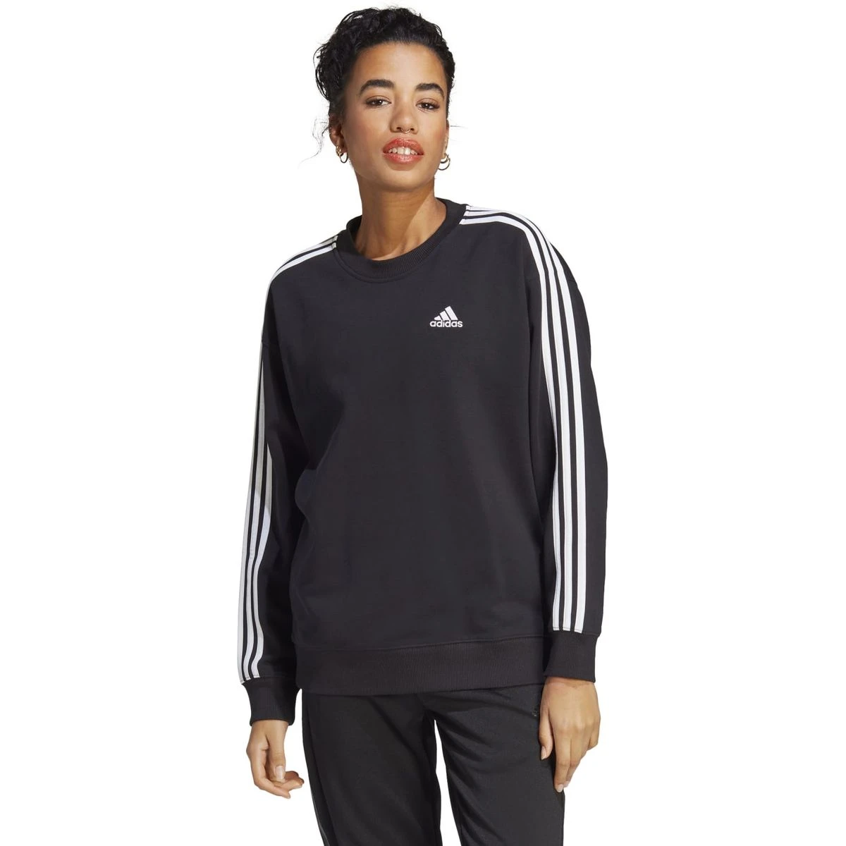 Adidas Essentials 3-Stripes Sweatshirt Damen 7 Adidas Essentials 3-Stripes Sweatshirt Damen – Bild 7