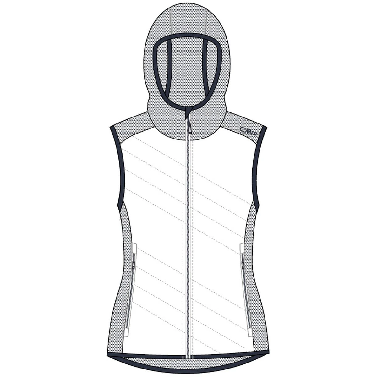 CMP Vest Hybrid Fix Hood Damen Kapuzensweater 1 CMP Vest Hybrid Fix Hood Damen Kapuzensweater